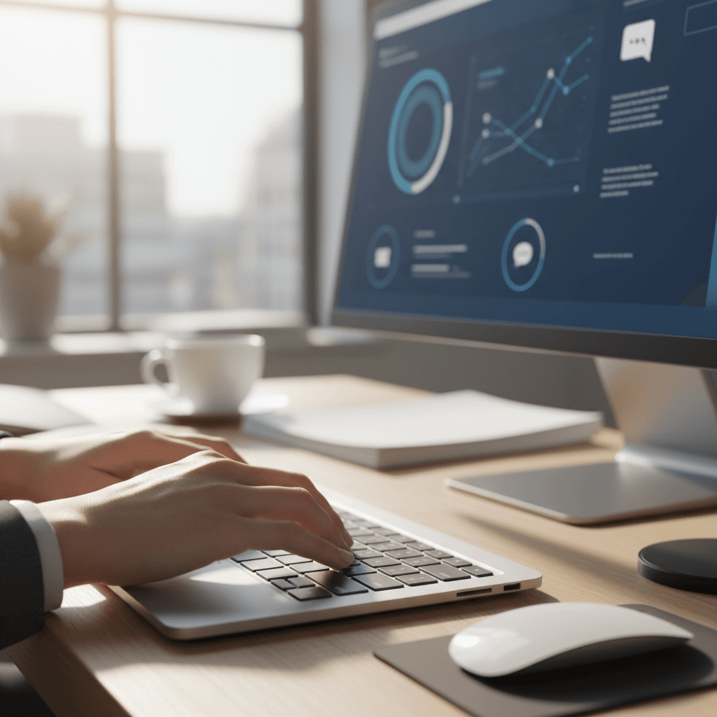 Payment technology consultant working on secure transaction platform